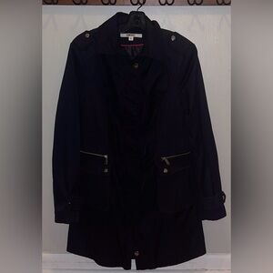 DKNY Women's Dark Trench Coat Sz XL